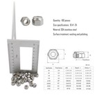 100pcs Nylon Insert Hex Lock Nuts 10  24 Inch Lock Nuts 304 Stainless Steel S   
