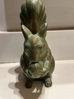 Vintage Sculpture Painted Bronze Squirrel With Nut Amazing Condtion