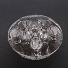 Vintage Clear Glass 11 Hole Flower Frog Vase 2 3 4 Inch Diameter  Vtg
