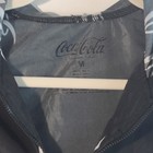 Coca-cola Hooded Pullover Coke Windbreaker Rain Jacket Black White Size Med M