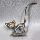 Walter Bosse Style Mcm Cat Ring Holder 4 x4 x1  Metal Brass Or Bronze