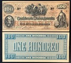 Vintage Confederate States Of America  100 Bills     Whitman Series Facsimile