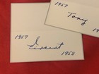 Vincent Price Estate Signed 1958 New Year Dinner Cards 12b