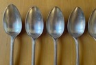 French Christofle Perles Dinner Spoons Set 8 Pieces