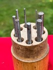 Starrett No  565 Drive Pin Punch Set 8 Piece W  Original Wood Case Complete Usa 