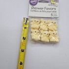Vintage Flocked Teddy Bear Miniature Lot Of 6 Yellow 1  New Sealed