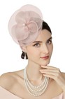 Elegant Tea Party Fascinator Hat For Women - Pearl Mesh Derby Wedding Accessory