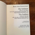 Zimmermann Die Soldaten Oper In Vier Akten 1975 Schott Opera Pb Songbook G 