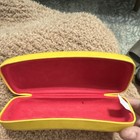 Ray-ban Hard Case Yellow Red Felt Lining For Glasses Sunglasses