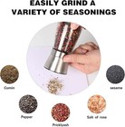 Salt And Pepper Grinder Set Refillable  Salt Pepper Grinder Shaker Stainless S