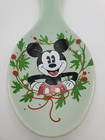 Disney Mickey Mouse Christmas Ceramic Spoon Rest With Holiday Holly   Berries