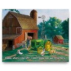 John Deere Tractor Art Print Antique Pedal Farm Toys Wall Decor Charles Freitag