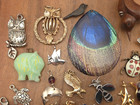 Vintage - Now 25 Piece Animals Bugs Pendants Charms Craft Jewelry Making Lot  12