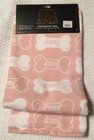 Juicy Couture Logo Bones Dog Pet Towel Microfiber Pink white 27    X 44    Nwt