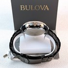 Bulova Men s Marine Star Chronograph Black Dial Stainless Quartz Watch 98b302