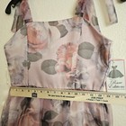 Rare Editions Girls Floral Organza A-line Long Dress Pink Purple Gray Size 14