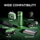 2 Pack 3 7 Volt 18650 Rechargeable Battery  3000mah Battery Flat Top Lithium    