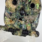 Vintage Paua Shell Albalone Lucite Owl Wall Hanger Key Holder Retro New Zealand