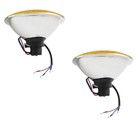 2 Pack 7  Halogen Headlight H4 Bulb 12v 60 55w Amber Round 7 Inch Retro