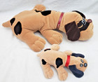 Tan   Black Mama   Baby Vintage Tonka 80s Pound Puppies Plush 18  Mama   8  Baby