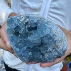 3 5lb Natural Blue Celestite Geode Quartz Crystal Mineral Specimen Healing