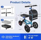 Blessreach All Terrain Foldable   Compact Steerable Knee Scooter Senior 300lb