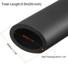 Foam Grip Tubing Handle Grips 36mm Id 6mm Wall Thick 0 5m Tube Black