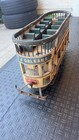 Vintage French Wood   Cast Iron Double Decker Street Trolley Display Model  26 