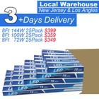 25 Pack Linkable T8 8 Ft Led Shop Light Fixture 144w 100w 72w 6500k Garage Light