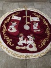 Rare Disney Parks Mickey Minnie Mouse Victorian Christmas Tree Skirt  2 Stocking