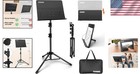 Portable Adjustable Folding Music Stand With Carrying Bag - Ideal For Musicians