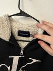 Calvin Klein Fleece Hoodie Full Zip Jacket Youth Black  Ivory Sz Xl 18 20 Kids