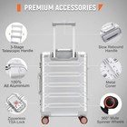 All Aluminum Carry On Luggage Hard Shell Suitcases With 20-inch Drak Green
