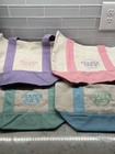 New Trader Joe   s Mini Pastel Canvas Tote Bag Set Of 4 Colors Limited  Nwt