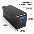 1200va 720w Backup Ups Uninterruptible Power Supply 4 Outlet Lcd Display Battery