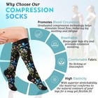 6 Pairs Compression Socks For Women Men 20-30mmhg Graduated Support Knee High   
