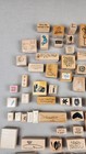 Vintage Stampin Up Wood Mounted Rubber Stamps Lot Approx 99 Mixed Designs Craft