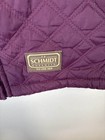 Schmidt Workwear M Quilted Vest Plum Flannel Lined Zip