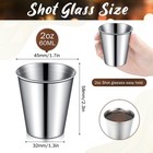 2 Oz Stainless Steel Shot Glasses Metal Cups Small Unbreakable Shot Glass For   