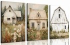 Farmhouse Barn Landscape Wall Art Modern Farmhouse Farm 24l  X 16w  Canvas