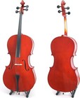 Cecilio Cello W case  Stand  Bow  Rosin  Bridge   Extra Strings  4 4 - Varnish