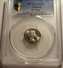 Canada  1953 Elizabeth Ii Ten Cents  10 Cents  Pcgs Ms 65  No Strap 