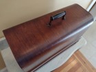 White Rotary Full Size Bentwood Case Franklin Antique Sewing Machine Carrier 66