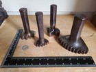 Rare Vintage Leather Die Punch Tools - Millinery Irons Antique Floral Fringe Lot
