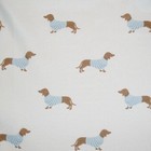 Set  2- Blue Dachshund      Std Pillowcases Cotton Cynthia Rowley New Wiener Dogs