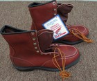 Vtg 1980s Red Wing Supersole Boots Steel Toe Boots Size 8 1 2 E Made In Usa Nos
