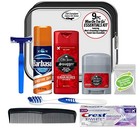 Men s Deluxe  9-pcs Convenient Kit Travel Size Tsa Compliant Essentials Toiletry