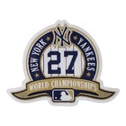 New York Yankees Vtg 27 Championships Woven Patch  Mlb  Iron On 3 2 x 2 5 