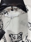 Jane And Delancey Shirt Women Size 1x White Button Up Blouse Cheetah Tiger Cats