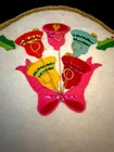Vtg 12 Days Of Christmas Tree Skirt Tablecloth Felt   Sequin Embroidered As Is